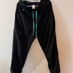 Figs Black and Gray Jogger Pants